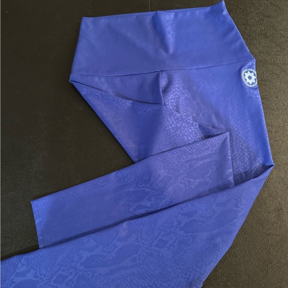 Emily Hsu Designs Pants - Extra High Waist Long Blue Leggings